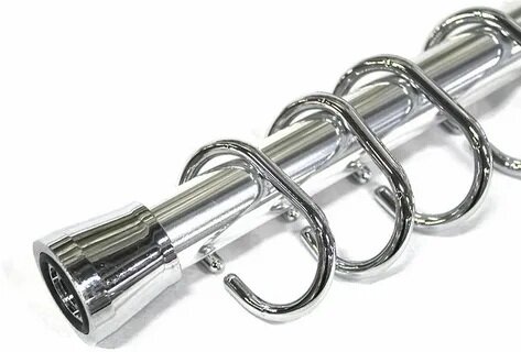 Карниз в/ванную 120-210см, хромированный с кольцами ПРИМА "Zalel" 422806 