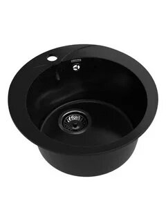 Мойка комп. GF Rondo GF-R480 (d480) Чёрный 308 круглая 432577 