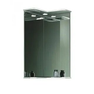 Зеркало СТАНДАРТ-40 УГЛОВОЕ (полочка, подсв), арт.3533-1 Норта 