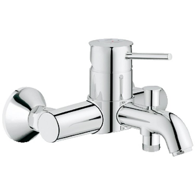 GROHE д/ванны 32865 См-ль BauClassic, кор. излив, карт. 46 мм 